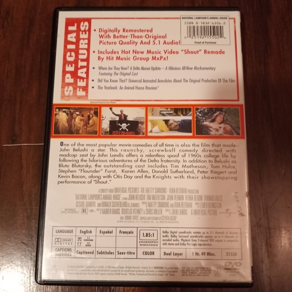 National Lampoon's ANIMAL HOUSE Double Secret Probation Edition on DVD - Picture 2 of 2